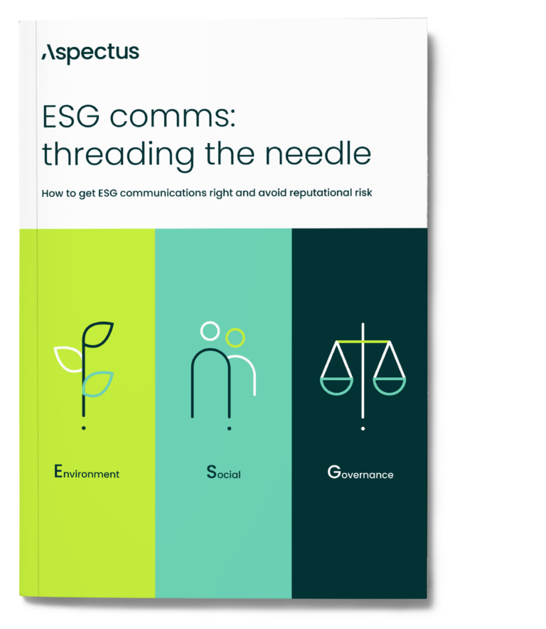 Whitepaper ESG comms threading the needle Aspectus