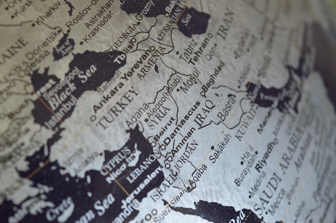 Map of Middle East - global coverage